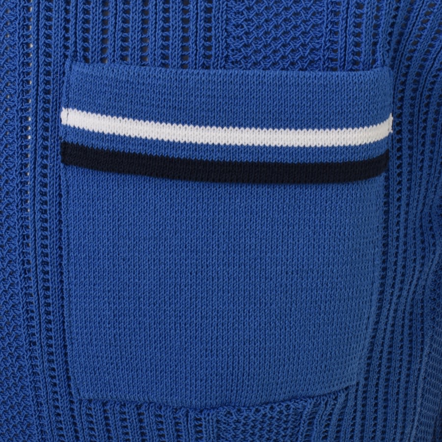 DSQUARED2 Knit Polo T Shirt Blue | Mainline Menswear